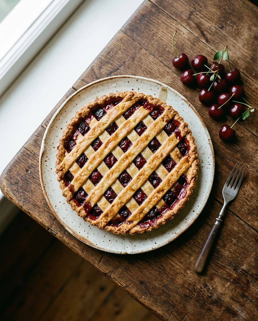 A cherry tart (generated image)